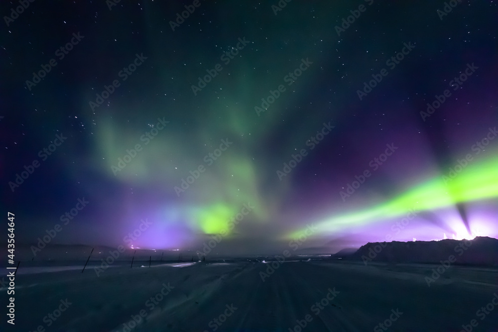 Northern Lights in Jukkasjärvi, northern Sweden