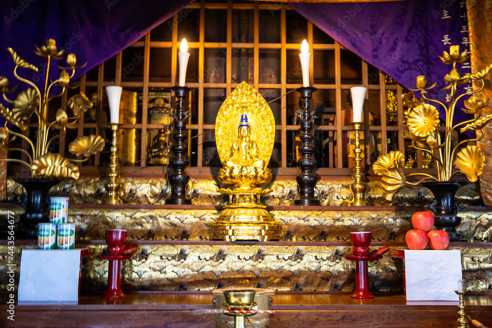 Fototapeta premium 慈眼寺 秩父、西武秩父 御花畑 寺社仏閣 祈願 祈祷 寺 境内 本堂 本尊