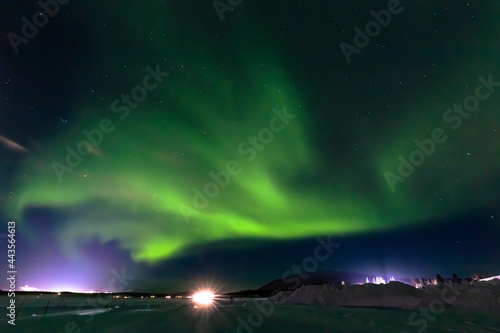 Northern Lights in Jukkasj  rvi  northern Sweden