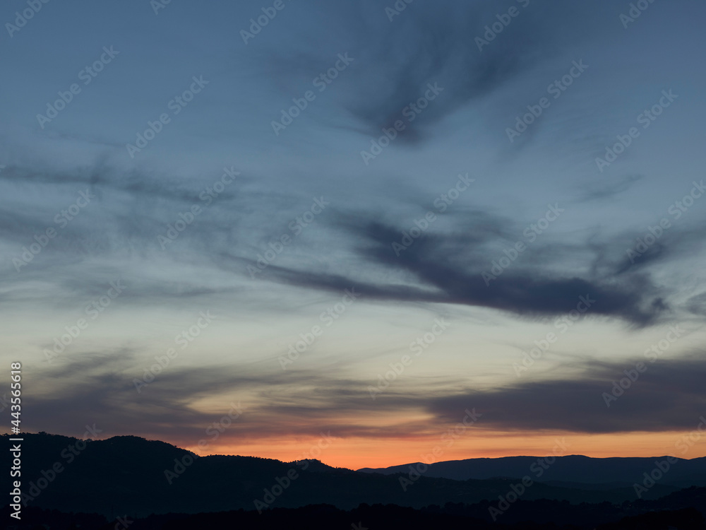 Cloud swirls in blue dusk sky, French Riviera, France
Cloud swirls in blue dusk sky, French Riviera, France