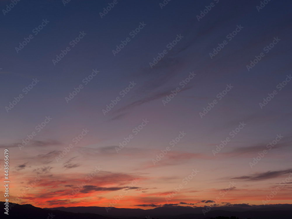 Dramatic red and blue sunset sky, French Riviera, France
Dramatic red and blue sunset sky, French Riviera, France