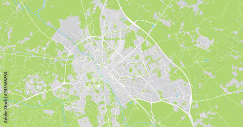 Urban vector city map of Uppsala, Sweden, Europe