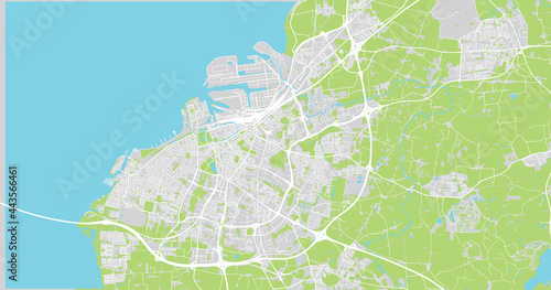 Urban vector city map of Malmo, Sweden, Europe