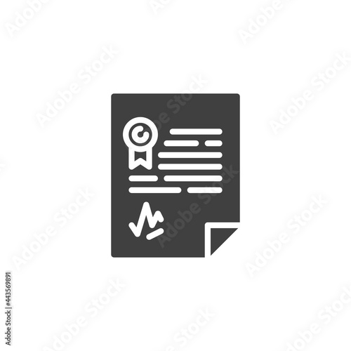 Agreement contract with signature vector icon