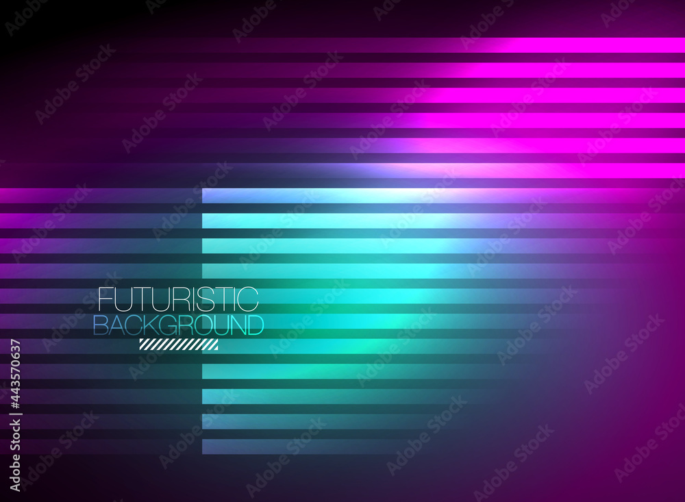 Bright neon color techno abstract background, shiny glowing neon lines in the dark background Bright neon color techno abstract background, shiny glowing neon lines in the dark background