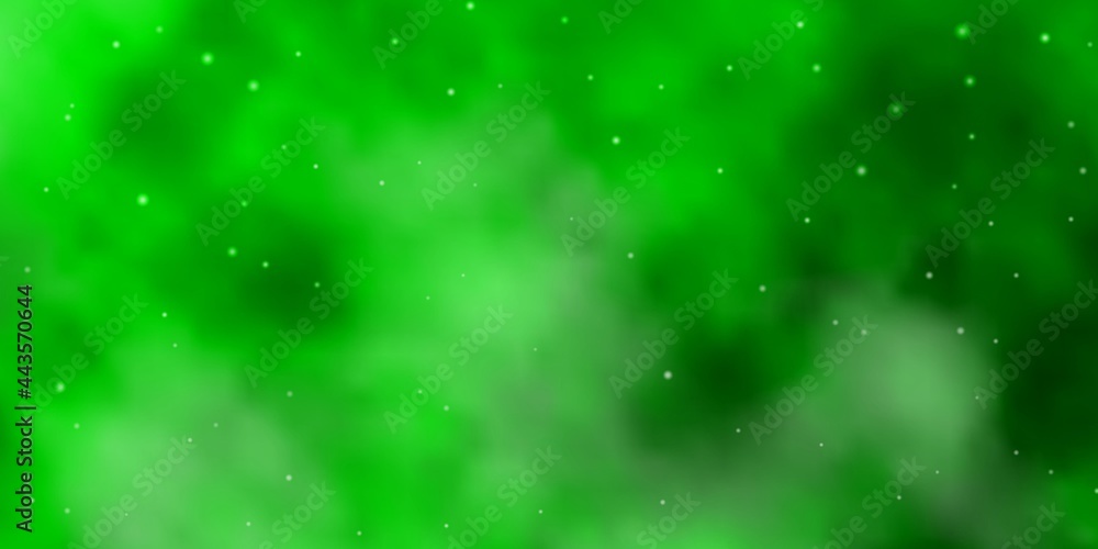 Light Green vector layout with bright stars. Light Green vector layout with bright stars.