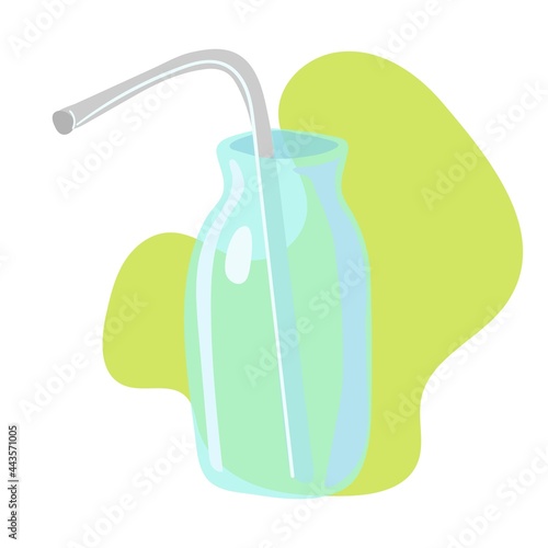 Sports water bottle linear icon. plastic bottle in line style. vector illustration