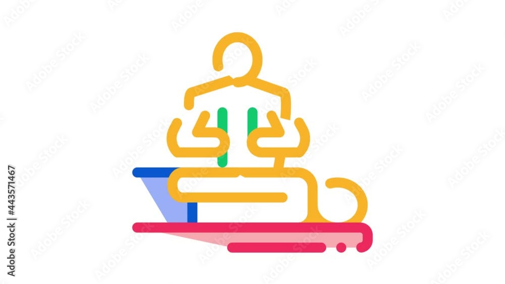 Thailand Relaxation Massage Icon Animation. color Beauty Spa Treatment Healing And Healthy Massage animated icon on white background Thailand Relaxation Massage Icon Animation. color Beauty Spa Treatment Healing And Healthy Massage animated icon on white background
