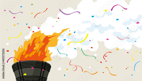 聖火台　イラスト