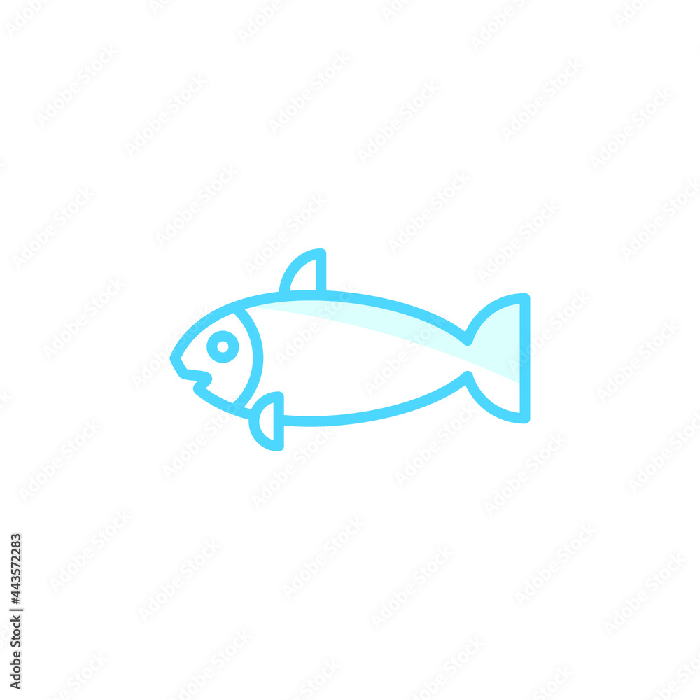 Illustration Vector graphic of fish icon template Illustration Vector graphic of fish icon template
