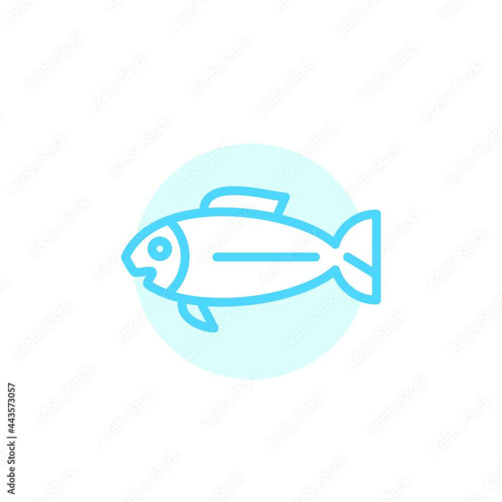 Illustration Vector graphic of fish icon template