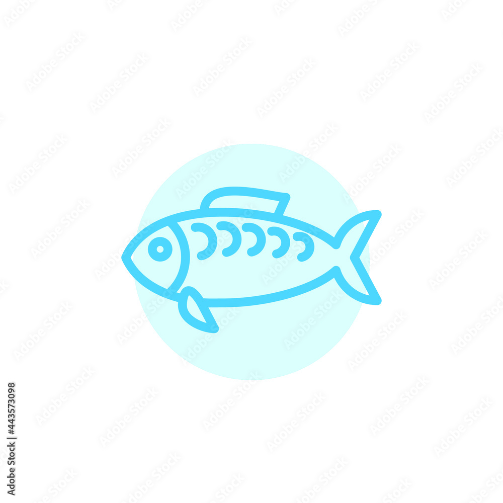 Illustration Vector graphic of fish icon template Illustration Vector graphic of fish icon template