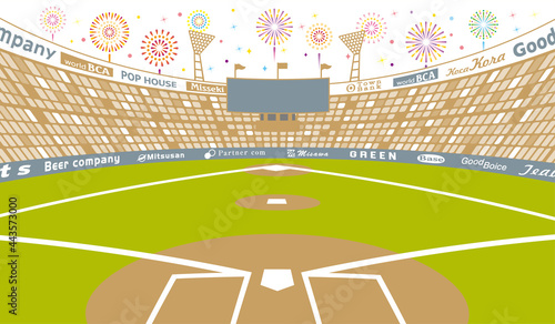 野球場　グラウンド　イラスト