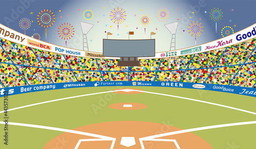 野球場　グラウンド　イラスト