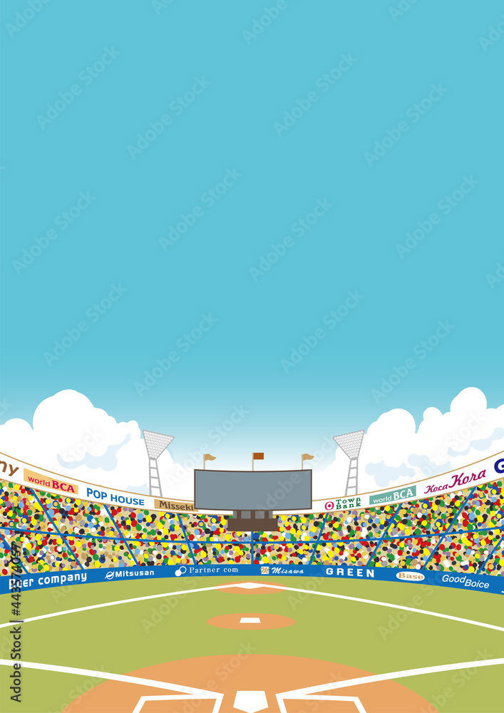 野球場 グラウンド イラスト Stock ベクター Adobe Stock