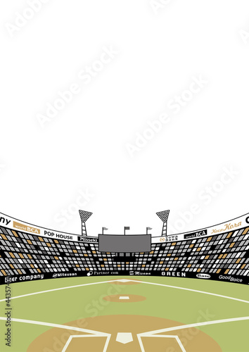 野球場　グラウンド　イラスト