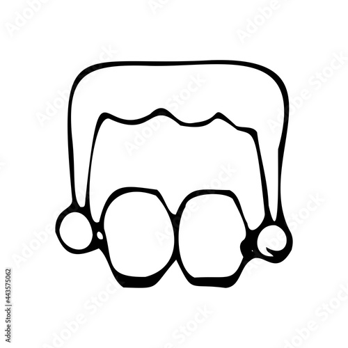 massager simple hand-drawn vector graphic. Anti-cellulite treatments, skin and body care, spa, cosmetology.