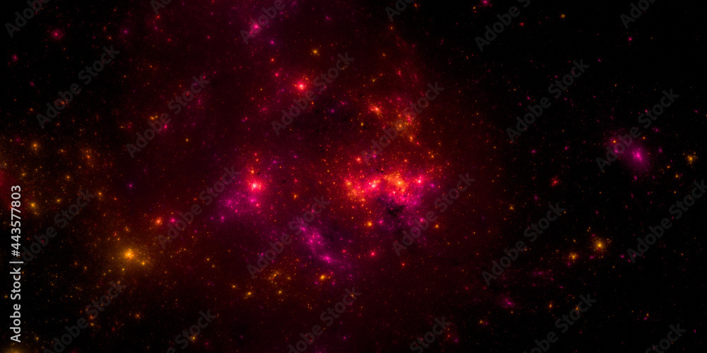 Banner Star field background . Starry outer space background texture . Colorful Starry Night Sky Outer Space background. 3D illustration
