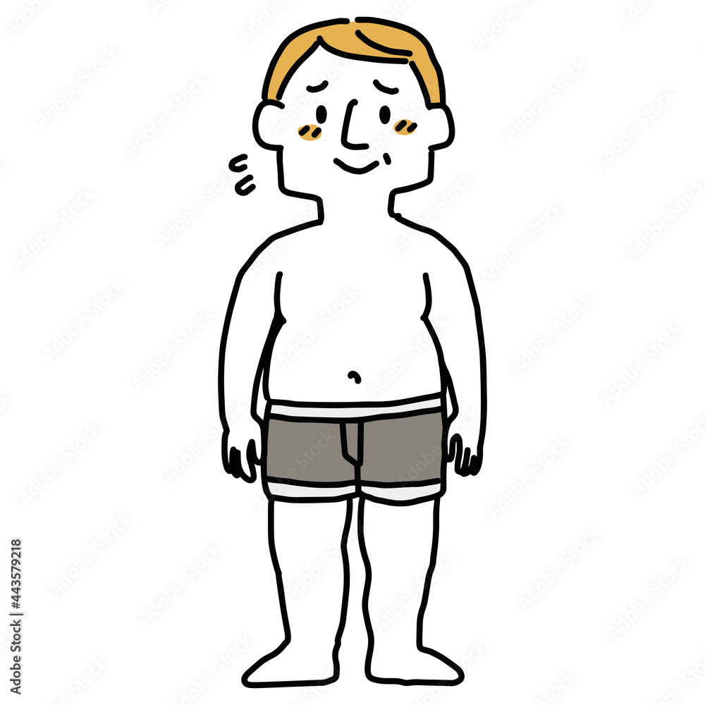 Fototapeta premium 中年太りしている男性