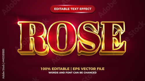 golden Luxury rose editable text effect
