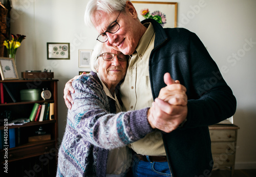 Senior couple dancing together