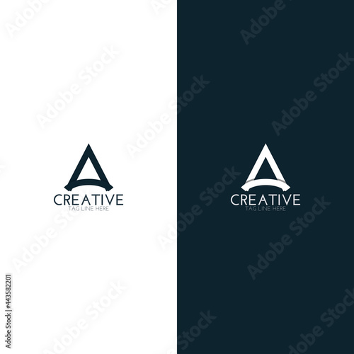 PrinLetter A logo concept icon templatet