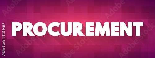 Procurement text quote, concept background