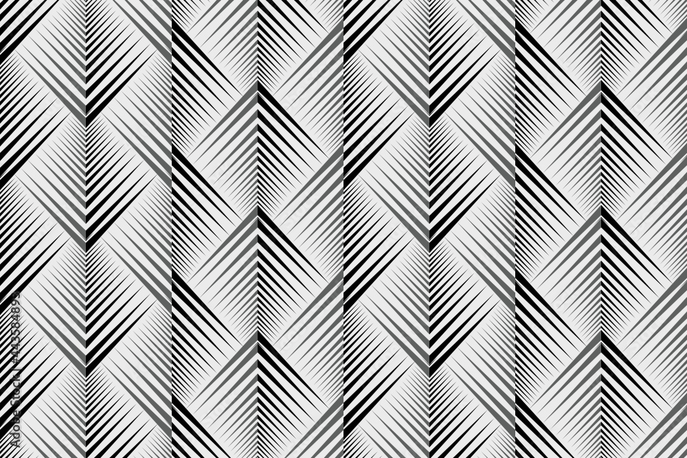 Gray geometric arrow triangle with black background, geometric pattern for three-dimensional work and background image ,black and white geometric vector, geometric arrow triangle seamless Gray geometric arrow triangle with black background, geometric pattern for three-dimensional work and background image ,black and white geometric vector, geometric arrow triangle seamless
