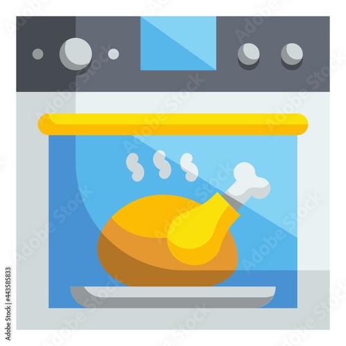 oven flat icon