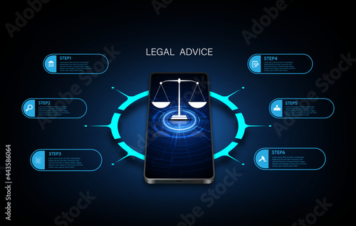 information technology internet digital justice law verdict case legal gavel wooden hammer crime court auction symbol. vector illusatration