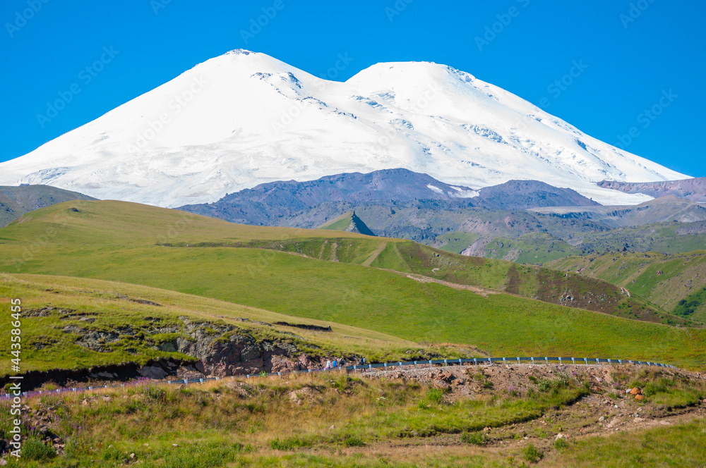 Landscape with a View of Mount Elbrus, Kabardino-Balkar Republic