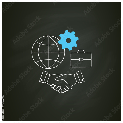 Inclusive culture chalk icon. Respect, equity, positive differences recognition. Etiquette. Equal employees rights. Talent management concept. Isolated vector illustration on chalkboard