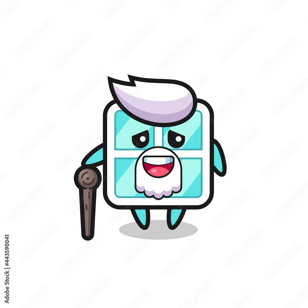 cute window grandpa is holding a stick cute window grandpa is holding a stick