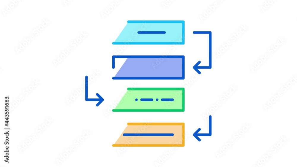 Process Plan Icon Animation. color Process Plan animated icon on white background Process Plan Icon Animation. color Process Plan animated icon on white background