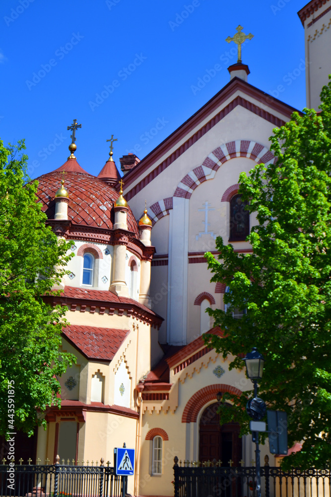 St. Nicholas Church is one of the oldest Eastern Orthodox churches in Vilnius, Lithuania. Vertical view