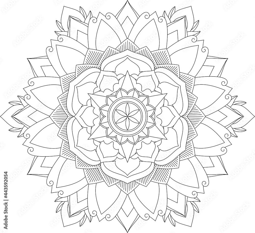 Mandalas Floral Mandala Design Blumen Malbuch Mandalas Floral Mandala Design Blumen Malbuch