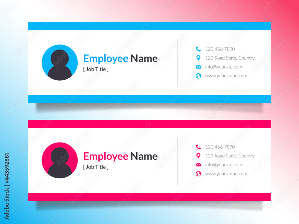 Naklejka premium New Design Email Signature Template