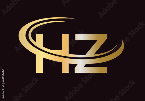 Letter HZ Logo Design for business and company identity. HZ letter logo design vector photo