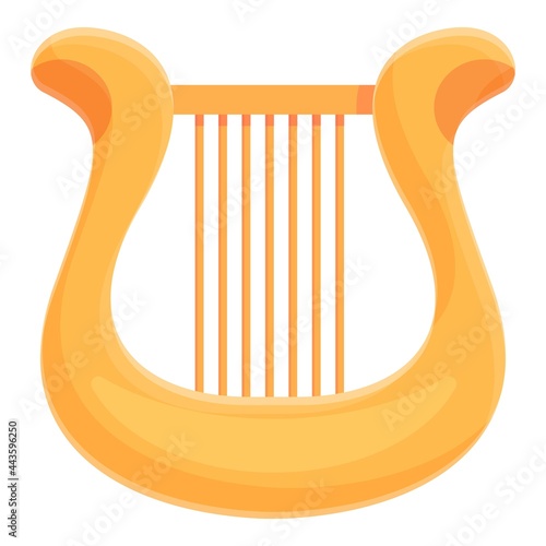 Medieval harp icon cartoon vector. Ancient music instrument. Celtic harp