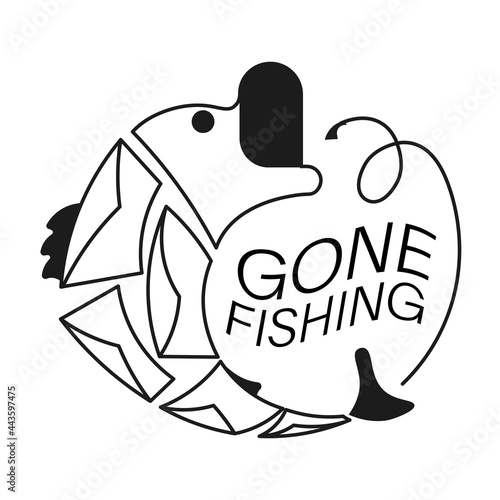 Fishing hook is catching email envelopes and personal data