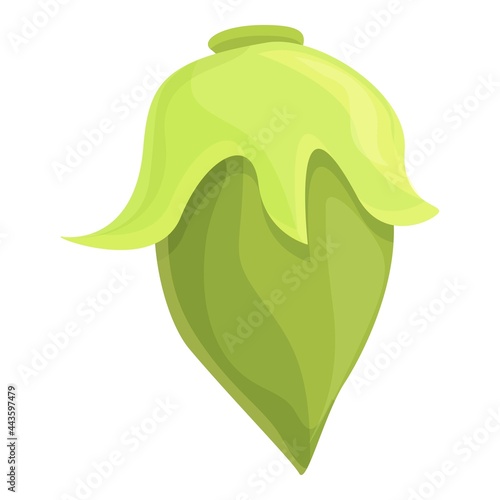 Green lentil icon cartoon vector. Bean vegetable plant. Lentil seed