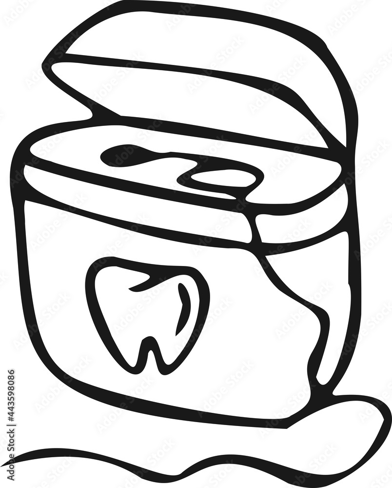 Modern icon dental floss symbol. White background. Vector illustration Modern icon dental floss symbol. White background. Vector illustration