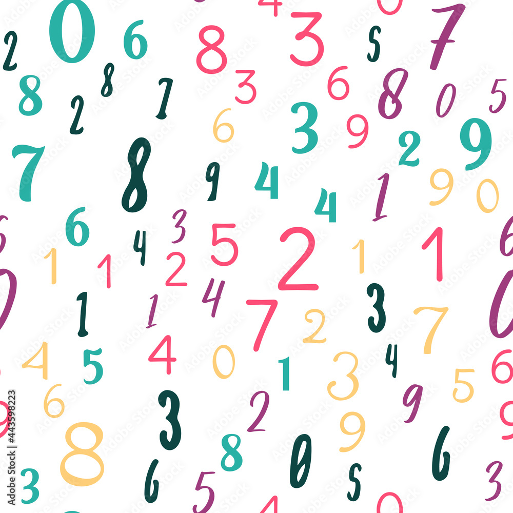 Numbers, education, school concept. Seamless vector EPS 10 pattern. Flat style
Numbers, education, school concept. Seamless vector EPS 10 pattern. Flat style
