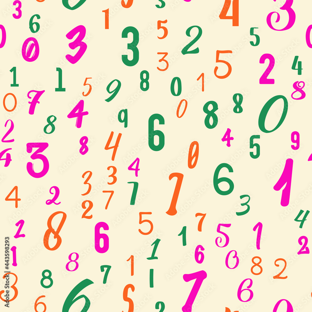 Numbers, education, school concept. Seamless vector EPS 10 pattern. Flat style
Numbers, education, school concept. Seamless vector EPS 10 pattern. Flat style