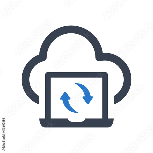 Cloud data sync icon