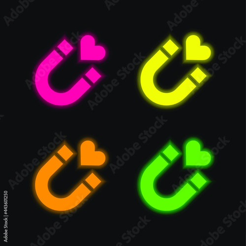 Attraction four color glowing neon vector icon Free Download Attraction four color glowing neon vector icon - GFXLoad