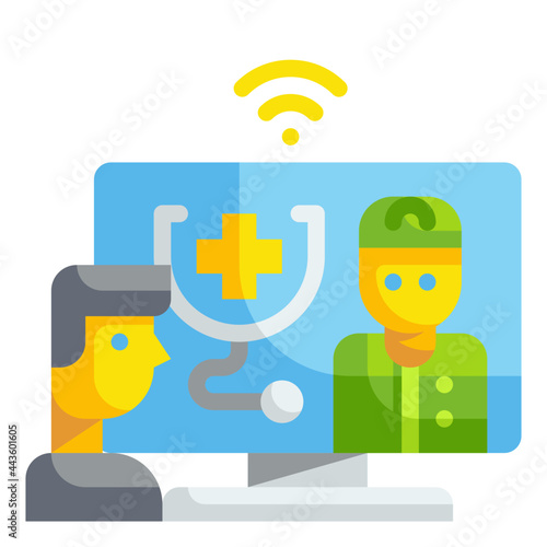 telemedicine flat icon