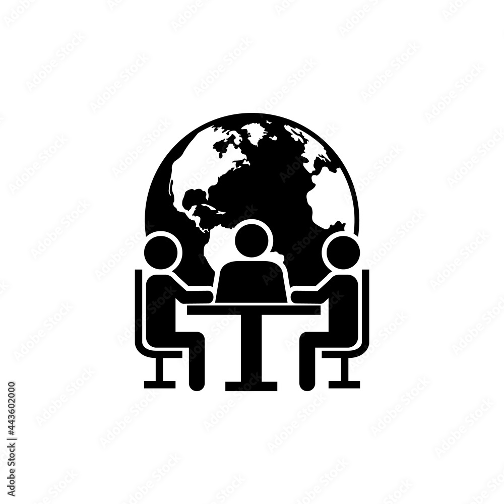 Global Business icon, logo isolated on a white background Global Business icon, logo isolated on a white background