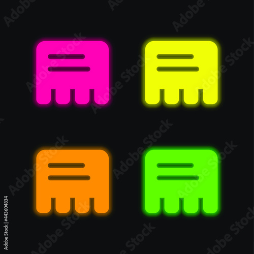 Advert four color glowing neon vector icon