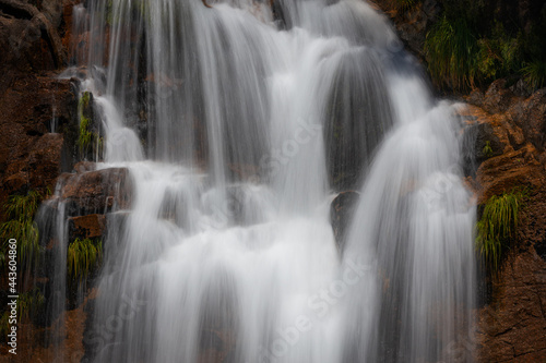 Long exposure close-up image of a waterfall in Geres National Park, Portugal © p_rocha